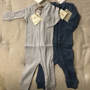 NWT Kate Quinn Organics Zipper Footies (2) Sz. 0-3